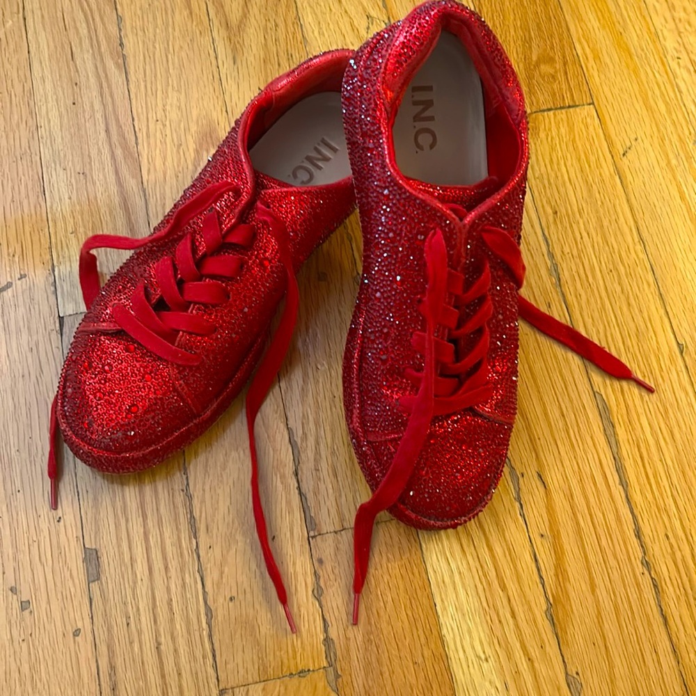 I.N.C. Red Blinged Sneakers - Size 7 - Worn ince for an event ! Great condition